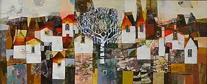 Alicja Słaboń Urbaniak - Landscape with white tree