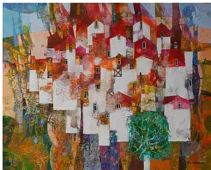   - Landscape with white tree