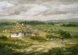 Jacek Szudak - Landscape with a hut