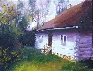 Renata Rychlik - Pejzaż z chatą