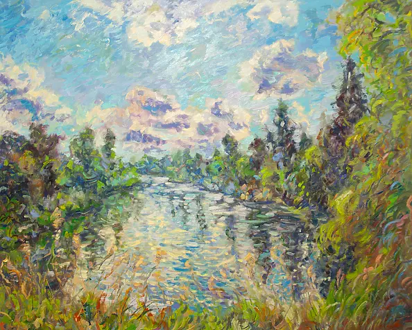 Marcin Stępniowski - "Landscape with clouds and water"