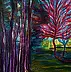 Marzena Salwowska - Paesaggio con un albero rosso