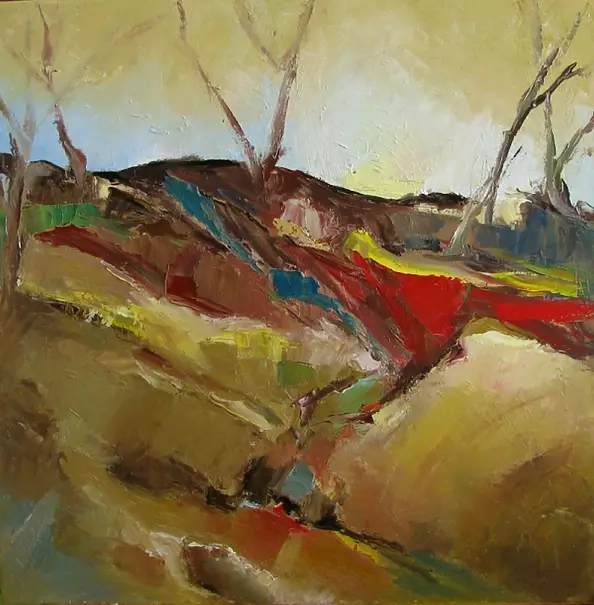 Anna Wąsikiewicz - Landscape with red traces
