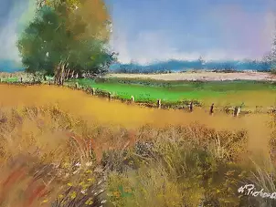 Krystyna Piotrowska - Landscape with a tree