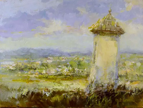 Jacek Szudak - ''Pejzaż z kapliczką'' 8.1