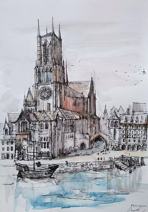 Dawid Masionek - Landscape with the Cathedral