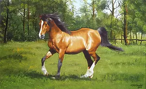 Marek Szczepaniak - Landscape with horse # 1