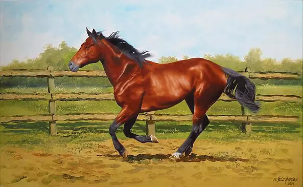 Marek Szczepaniak - Landscape with horse # 3