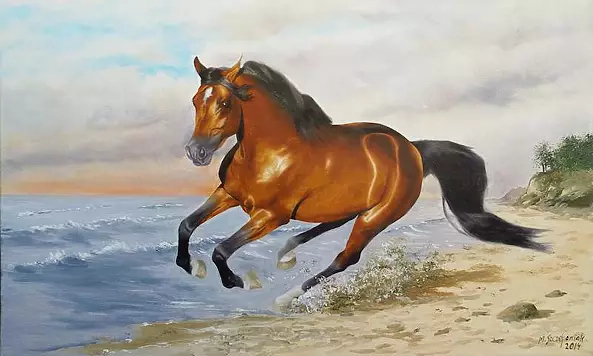 Marek Szczepaniak - Landscape with horse # 6