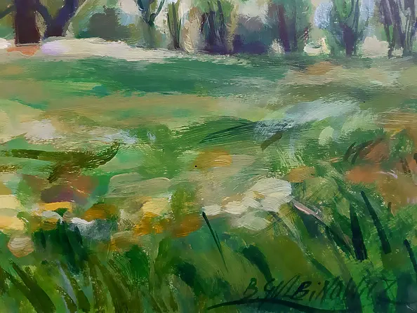 Barbara Gulbinowicz - Paesaggio con un melo in fiore