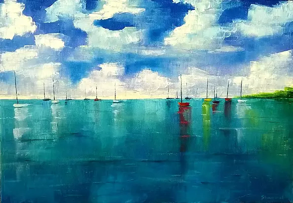 Grzegorz Skowronek - Landscape with boats