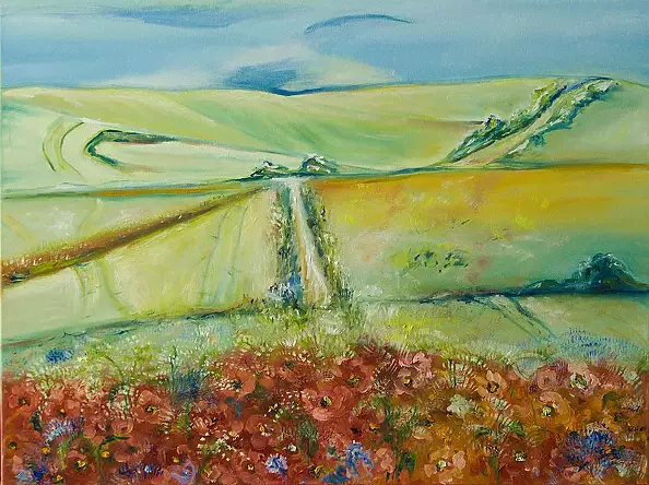 Ilona Milewska - Pejzaż z makami