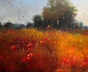 Magdalena Skrzyńska - Paesaggio con papaveri