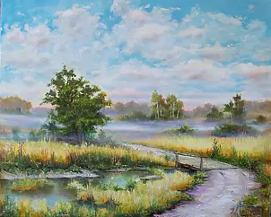 Edward Chrząszcz - Landscape with mist