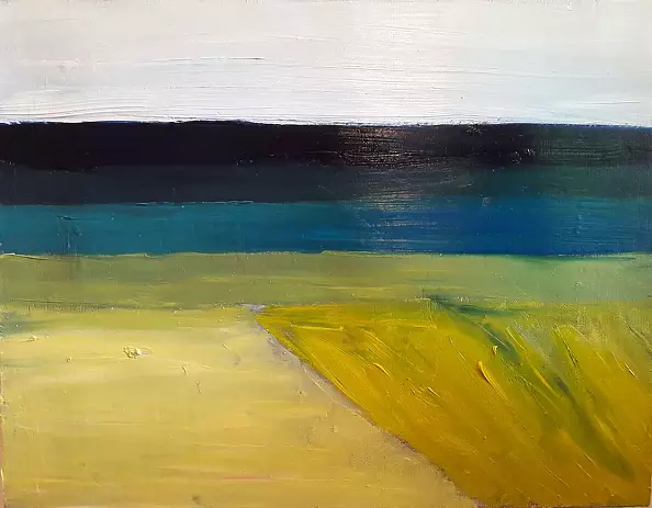 anna brzeska - Landscape with blue