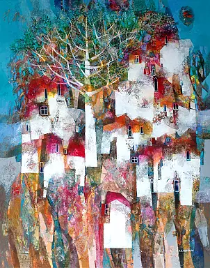 Alicja Słaboń Urbaniak - Landscape with a beautiful tree