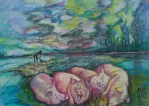 Marzena Salwowska - Landscape with the prodigal son in the background