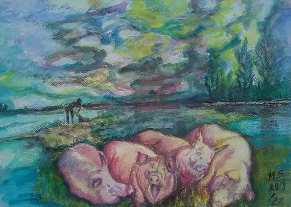 Marzena Salwowska - Pejzaż z synem marnotrawnym w tle