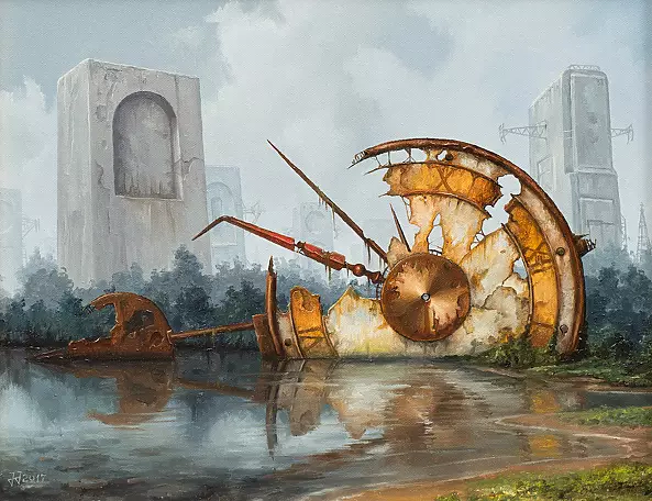 Jarosław Jaśnikowski - Landscape with fallen time but without cat