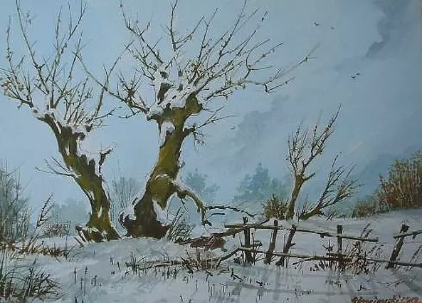 Jacek Stryjewski - Pejzaż z wierzbami