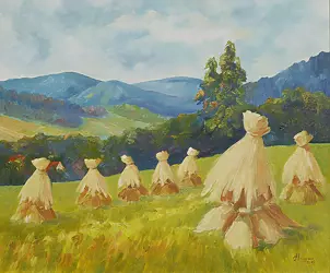 Teresa Mrugacz - Landscape with snopkami