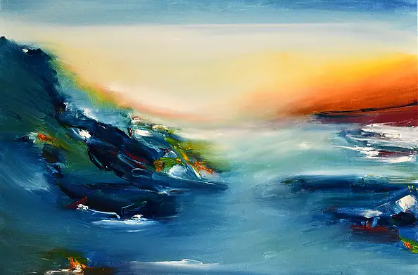 Lidia Sieczkowska, A dreamscape, Oil painting - , 60 x 40