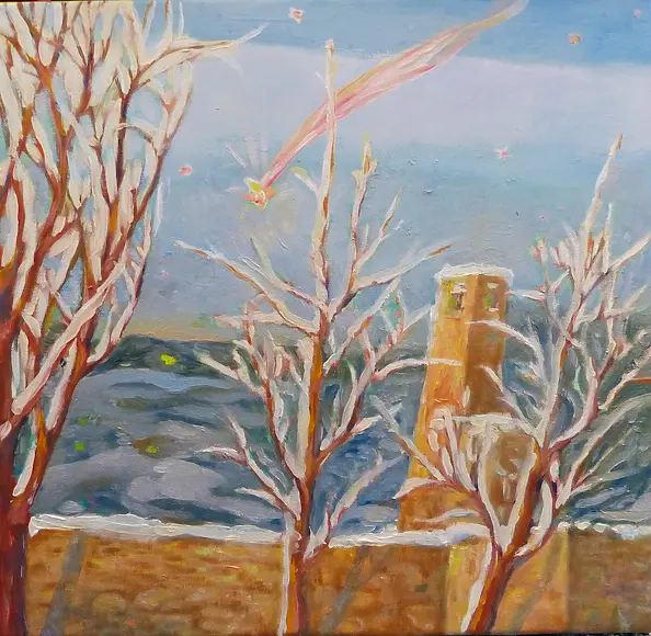 Elżbieta Goszczycka - Landscape with a falling star