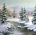 Lidia Olbrycht - Paesaggio, inverno - neve nelle montagne di Beskidy, paesaggio invernale