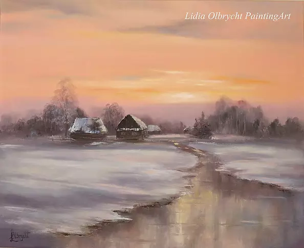 Lidia Olbrycht - Landscape, Winter - Winter sunset