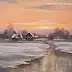 Lidia Olbrycht - Pejzaż, zima - Zimowy zachód słońca