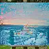 Wojciech Pater, Paesaggio invernale IV – Piccola città, Quadro a olio - pannello, 80 x 60