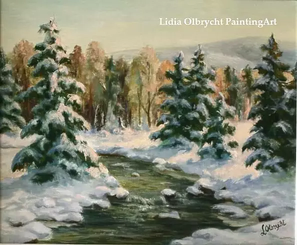 Lidia Olbrycht - Winter Landscape, Winter in the mountains