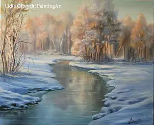 Lidia Olbrycht - Winter landscape - winter sun