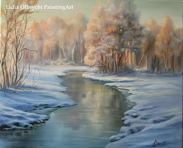 Lidia Olbrycht - Winter landscape - winter sun