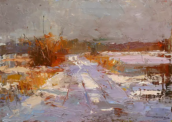 Krzysztof Tracz - Pejzaż zimowy