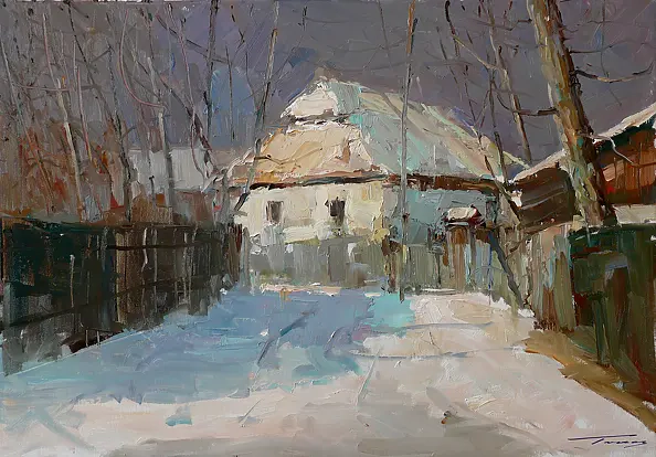 Krzysztof Tracz - Pejzaż zimowy