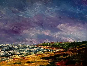 Jerzy Stachura - Winter seaside landscape 2020