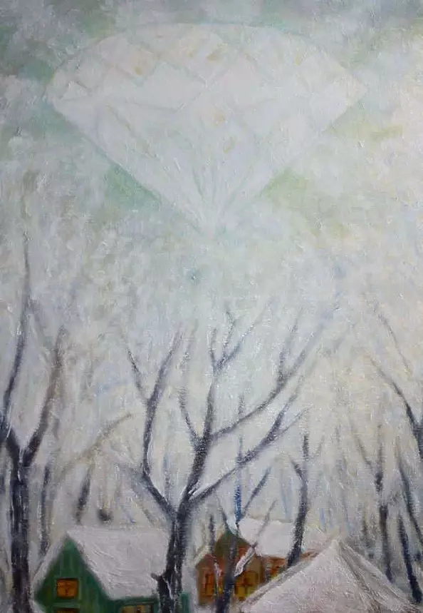 Elżbieta Goszczycka - Winter landscape with diamond