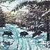 Marek Szafrański - "Winter landscape with wild boars"