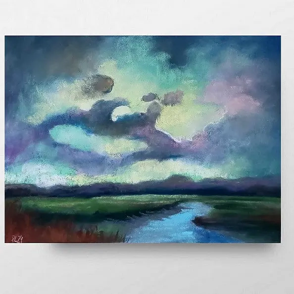 Paulina Lebida - Pejzaż-praca formatu 18/24 cm