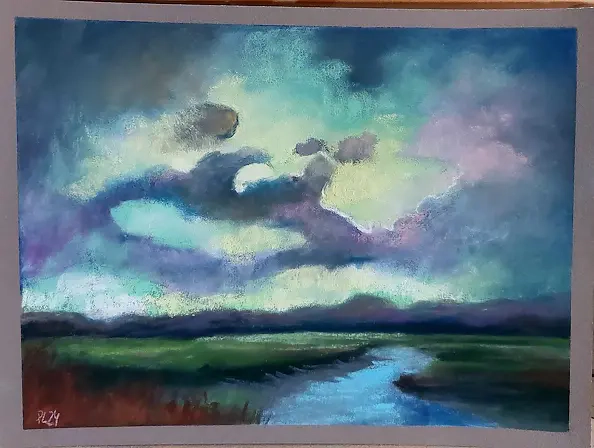 Paulina Lebida - Pejzaż-praca formatu 18/24 cm