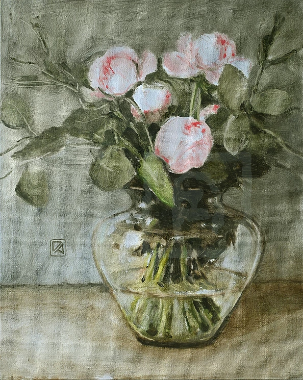 Agnieszka Długołęcka - A bulging vase with flowers