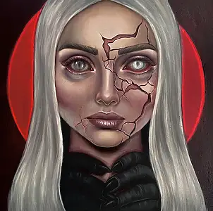 Agnieszkowa Art, Pęknięcie, Obraz olejny - płótno, 50 x 50