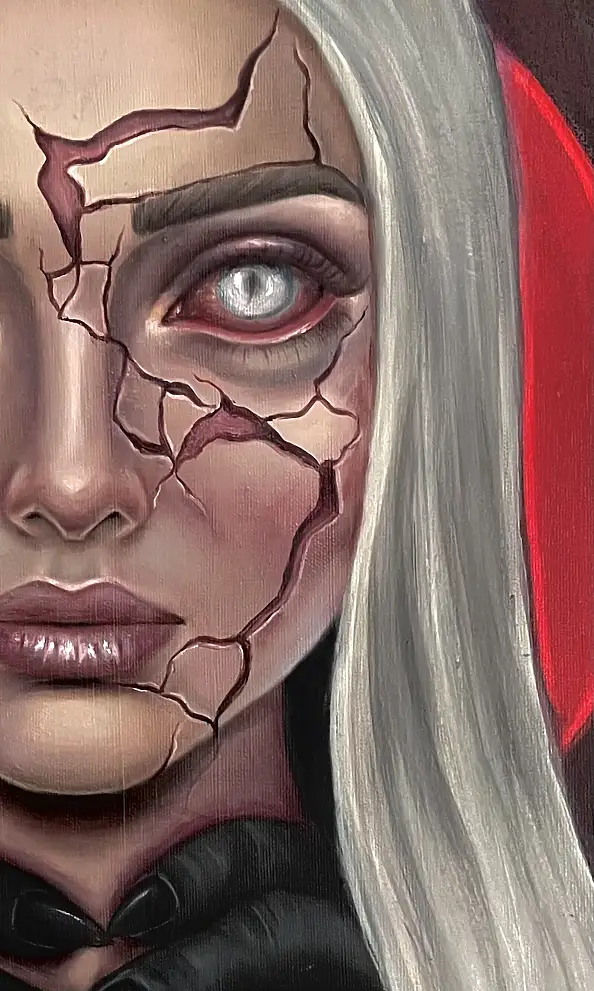 Agnieszkowa Art, Pęknięcie, Obraz olejny - płótno, 50 x 50