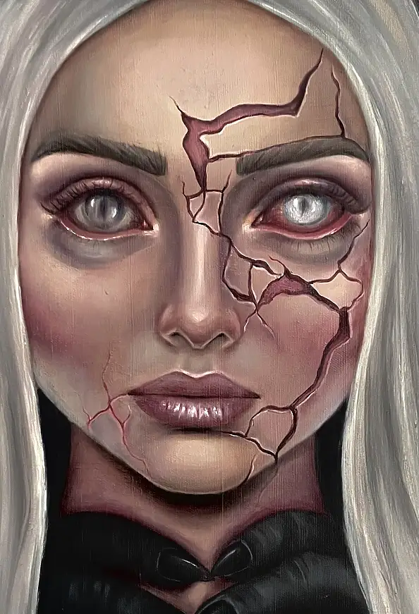 Agnieszkowa Art, Pęknięcie, Obraz olejny - płótno, 50 x 50