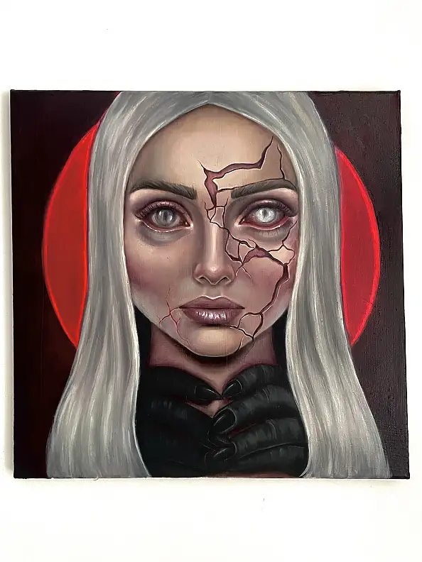 Agnieszkowa Art, Pęknięcie, Obraz olejny - płótno, 50 x 50