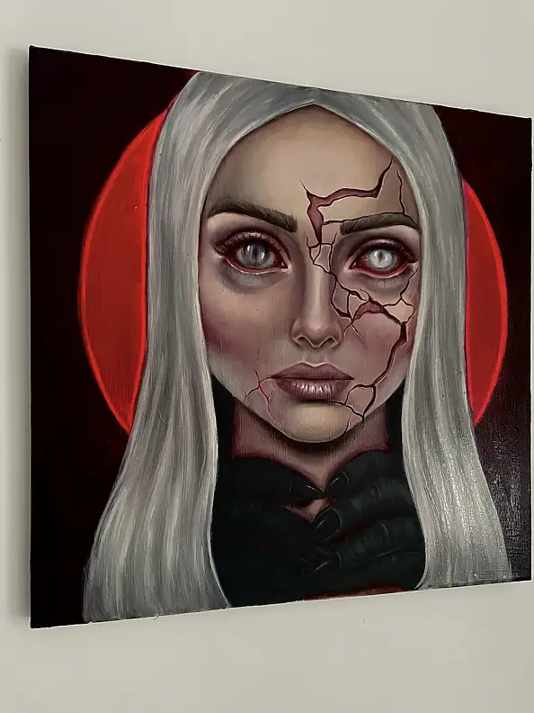 Agnieszkowa Art, Pęknięcie, Obraz olejny - płótno, 50 x 50