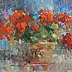 Krzysztof Tracz, Pelargonie, Obraz olejny - płótno, 60 x 50