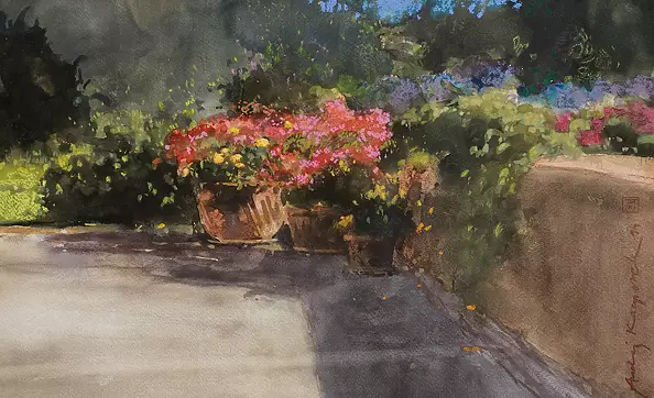 Andrzej Kacperek - Geraniums on the terrace