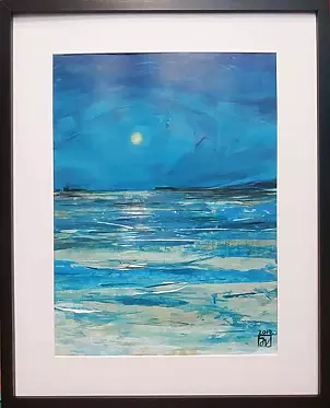 Jadwiga Wolska - Full moon by the lake